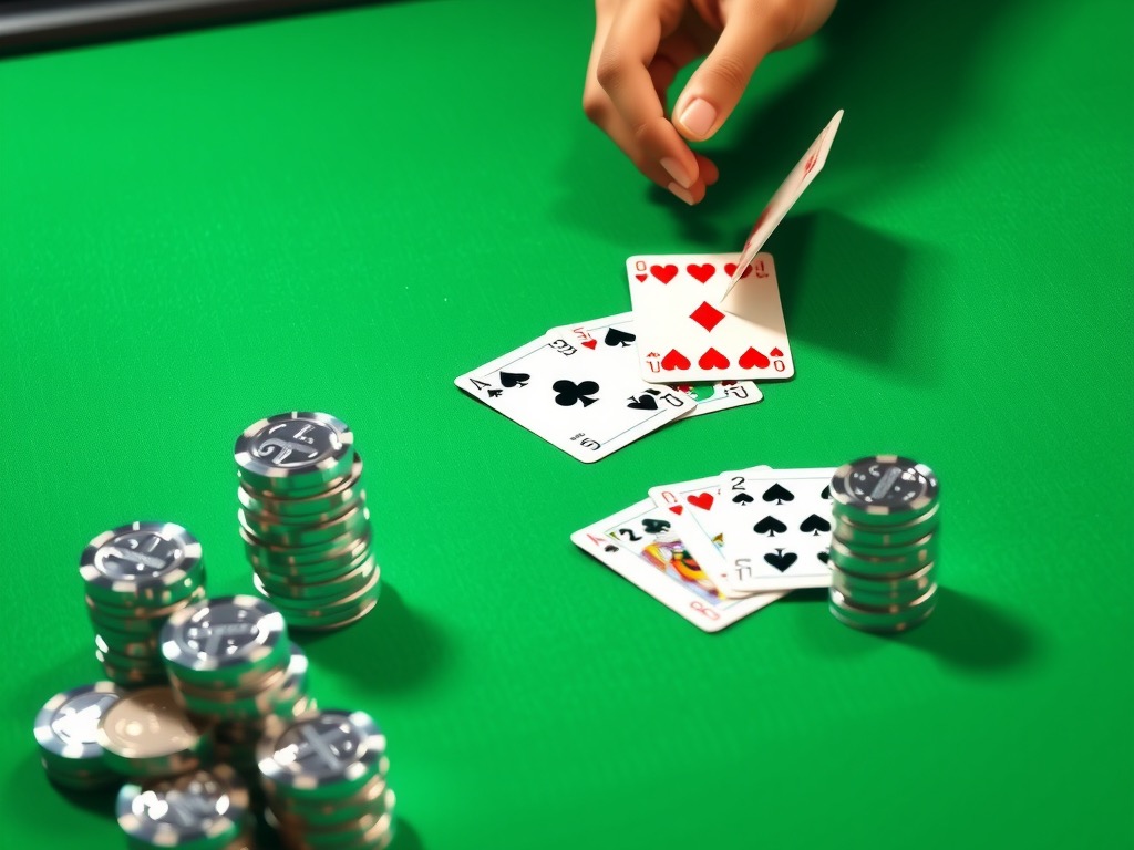 Rummy cards being arranged into sequences on a green baize table at You Rummy