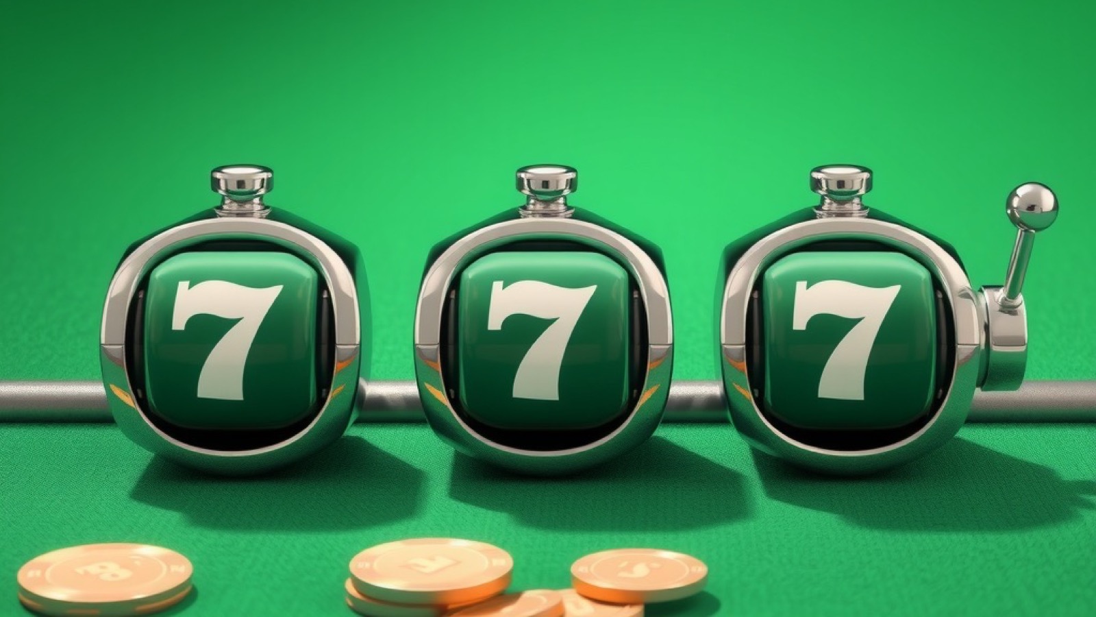 You Rummy rummy table scene with chrome chip stacks on green baize